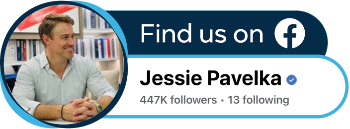 Jessie Pavelka find us on Facebook badge.